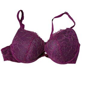 aerie Emma push up bra with inserts  34c raspberry